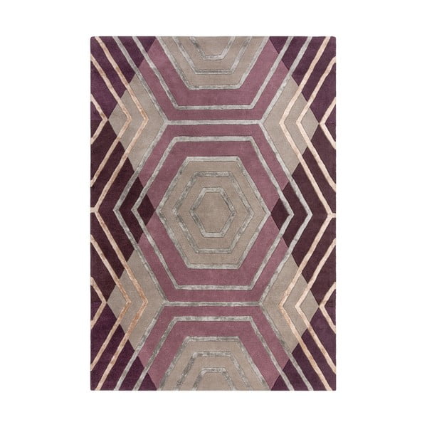 Violets vilnas paklājs Flair Rugs Harlow, 160 x 230 cm