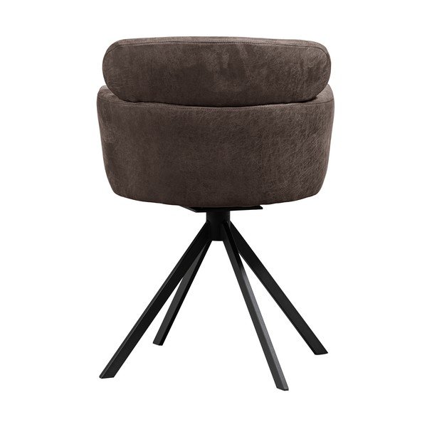 Tumši brūns polsterēts ēdamistabas krēsls ar roku balstiem Fenne – WOOOD-image-4