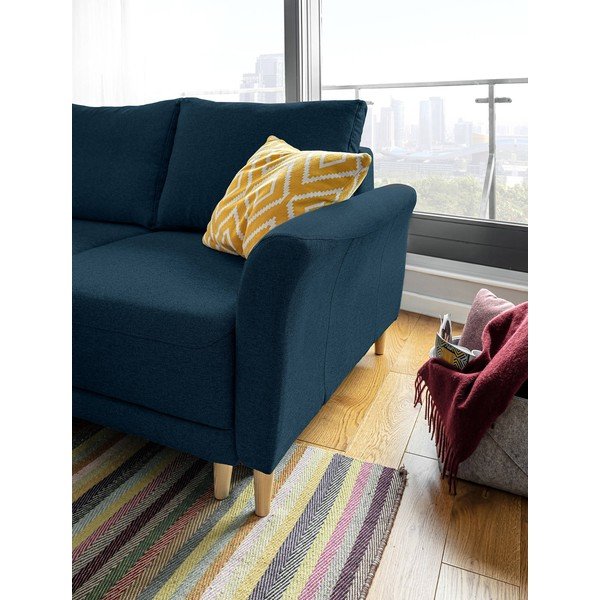 Tumši zils stūra dīvāns Miuform Lovely Annie, kreisais stūris-image-4