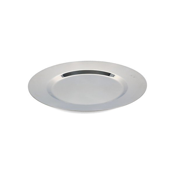 Sudraba krāsas servēšanas nerūsējošā tērauda šķīvis ø 30 cm Oryn – S|P Collection