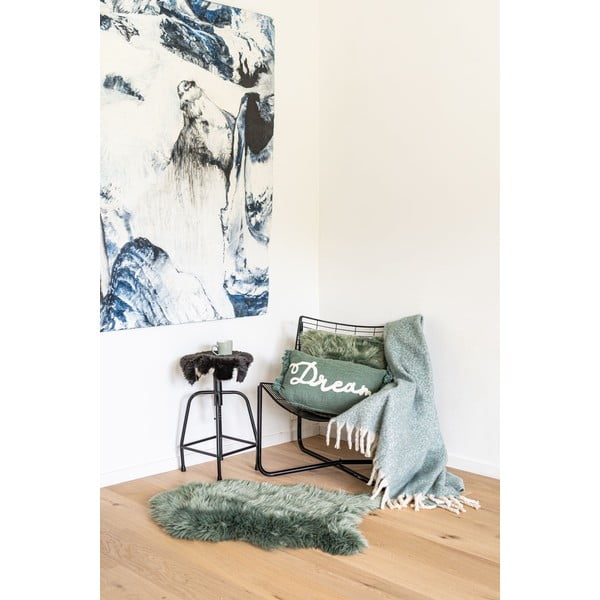 Zaļa mākslīgā kažokāda Tiseco Home Studio Sheepskin, 60 x 90 cm-image-1