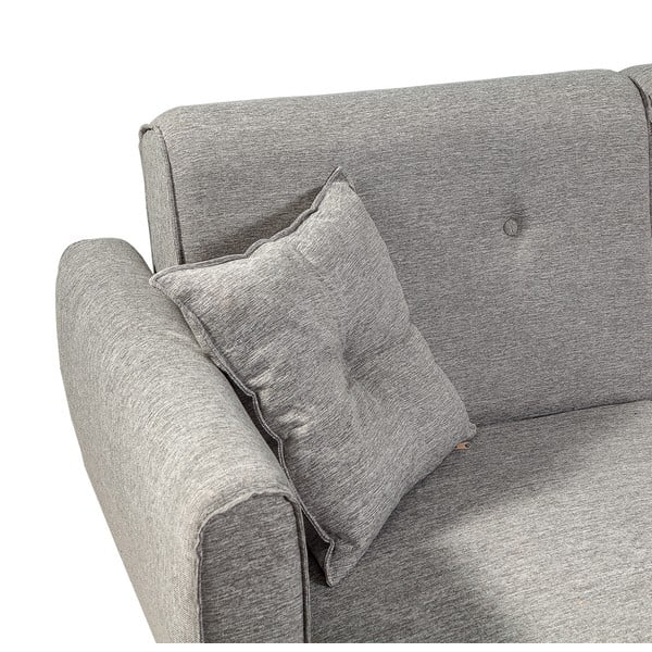 Gaiši pelēks izvelkamais stūra dīvāns Aria – Balcab Home-image-1