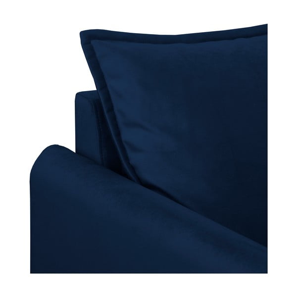 Tumši zils samta dīvāns 138 cm Juli – Ropez-image-4