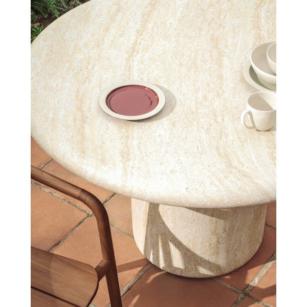 Betona apaļš dārza ēdamgalds ø 122 cm Drasi – Kave Home-image-3