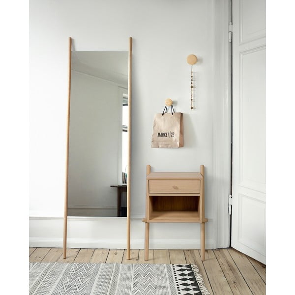 Dabīga toņa naktsskapītis ar ozolkoka imitāciju Wiru – Woodman-image-1