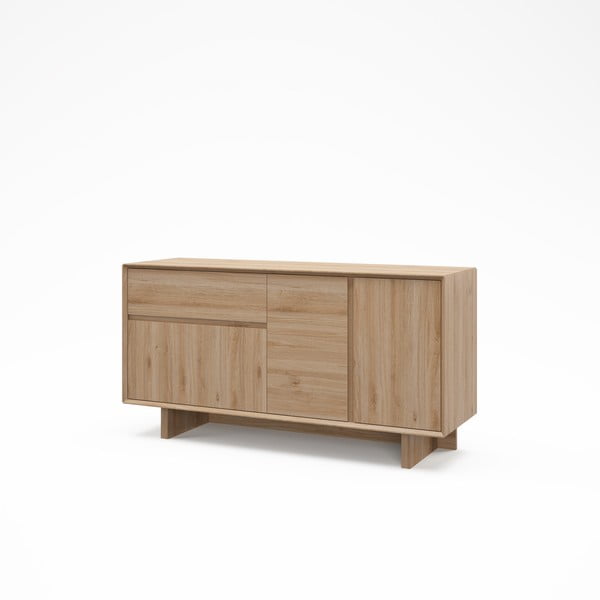 Dabīga toņa kumode ar ozolkoka imitāciju 146x76x45 cm Carpi – Marckeric-image-2