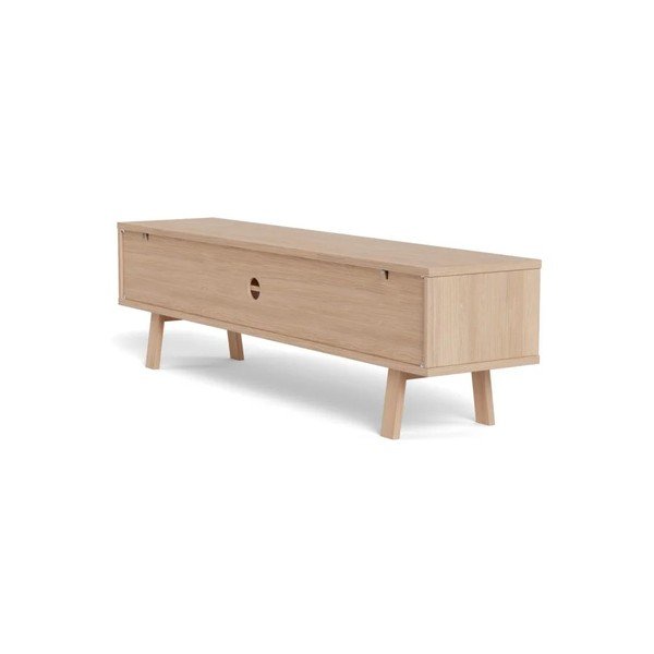 Gaiša dabīga toņa finierēts TV galdiņš 180x50x40 cm Lamberth – Actona-image-2