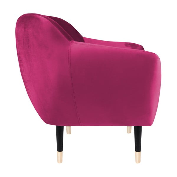 Rozā atpūtas krēsls ar melnām kājām Mazzini Sofas Amelie-image-3