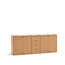 Dabīga toņa kumode 197x80x40 cm Wally – Teulat