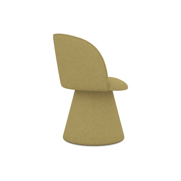 Sinepju dzeltens polsterēts ēdamistabas krēsls Maia – Makamii-image-2