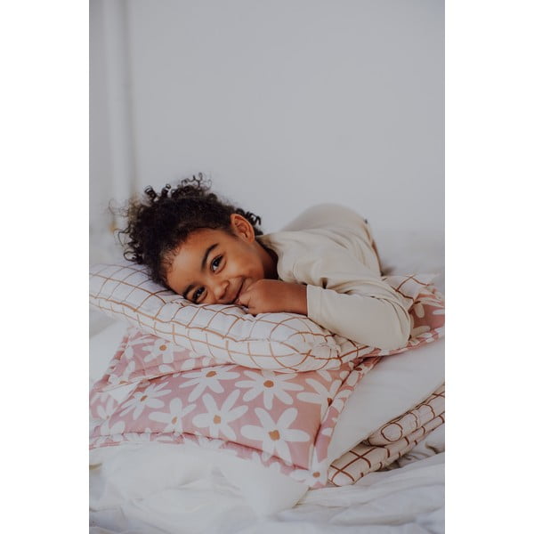 Rozā bērnu gultiņas komplekts Blush Daisies – Malomi Kids-image-4