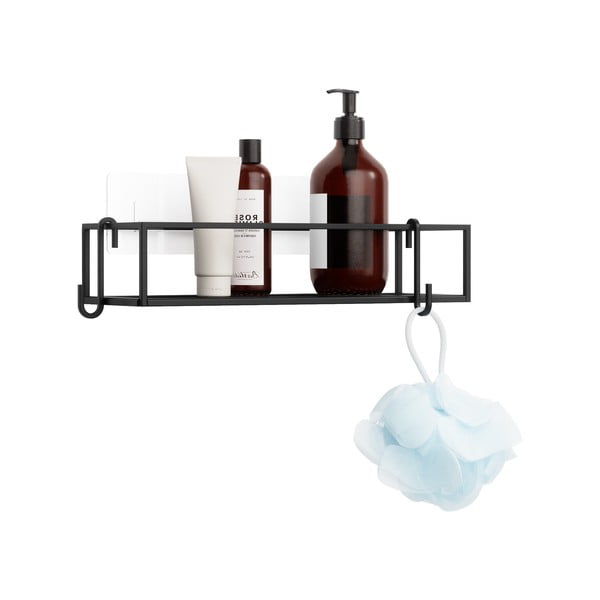 Melni tērauda pašlīmējoši vannas istabas plaukti (2 gab.) Cubiko – Umbra-image-3