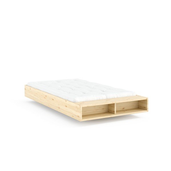 Dabīga toņa priedes masīvkoka vienvietīga gulta bez galvgaļa un ar redelēm 120x200 cm Merge – Karup-image-3