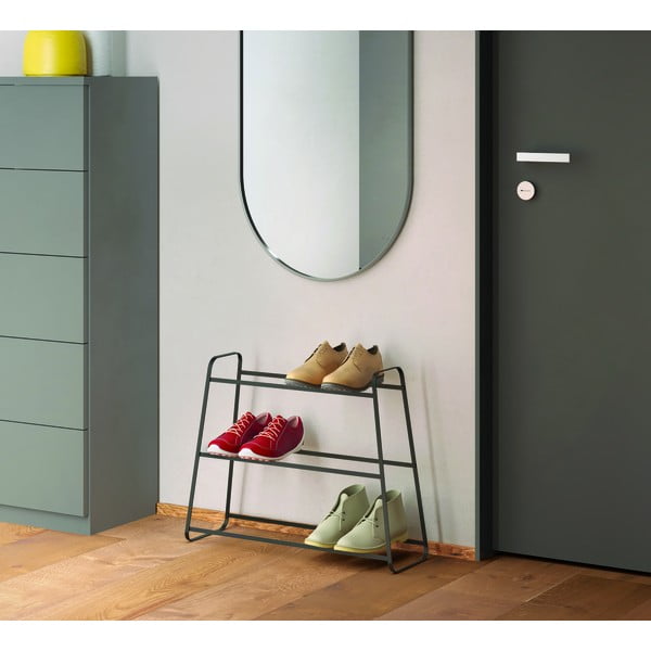 Melns trīs līmeņu apavu statīvs Metaltex Derby-image-1