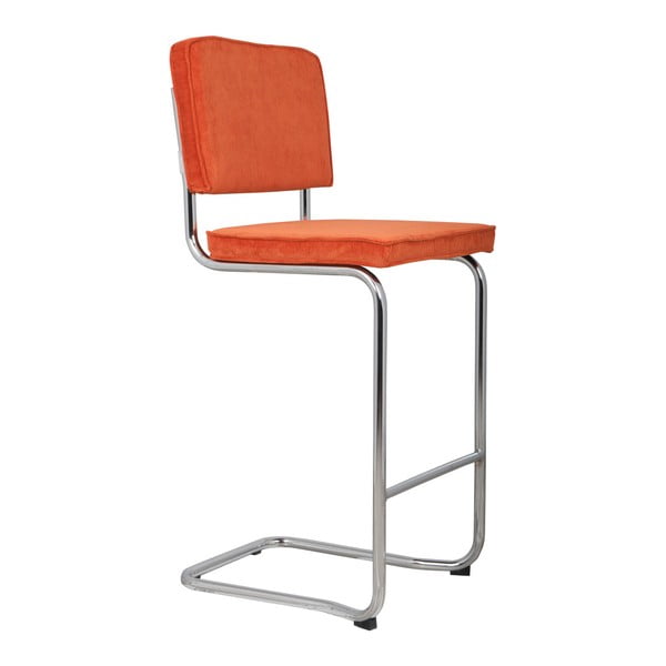 Oranžs bāra krēsls Zuiver Ridge Kink Rib