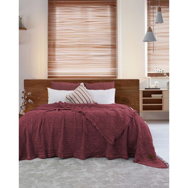 Bordo gultas pārklājs 260x240 cm Oscar  – Mijolnir