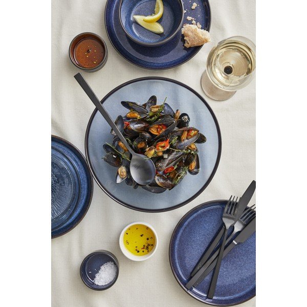 Melna/zila akmensmasas bļodiņa 600 ml Gastro Dark Blue/Black – Bitz-image-1