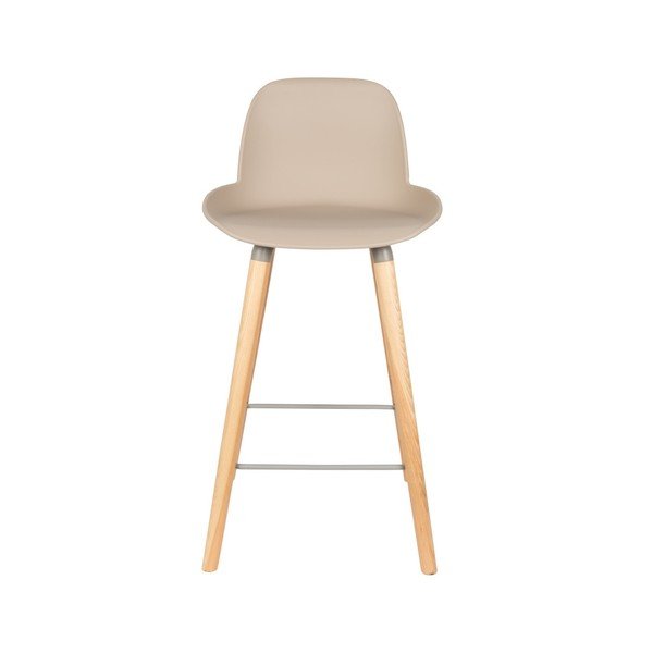 2 bēšu/pelēku bāra krēslu komplekts Zuiver Albert Kuip, sēdekļa augstums 65 cm-image-2