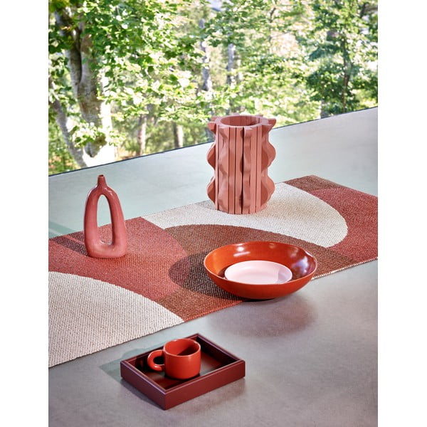 Ķieģeļu sarkans iekštelpu un āra celiņa paklājs 70x270 cm Hill Brick Rust – Pappelina-image-4