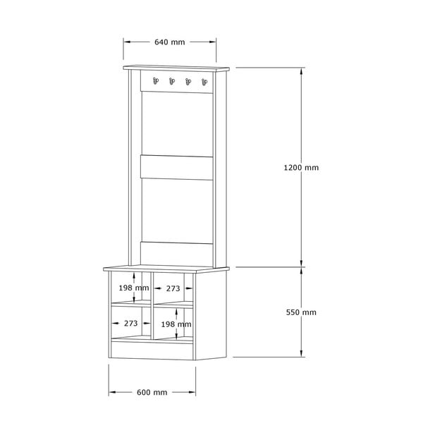 Balts/dabīga toņa priekšnama komplekts Mare – Kalune Design-image-3