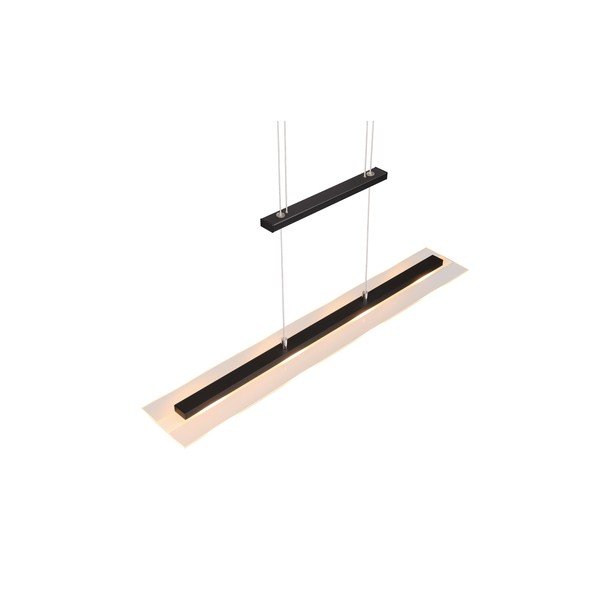 Melna LED piekaramā lampa ar stikla abažūru Milos – Trio-image-2