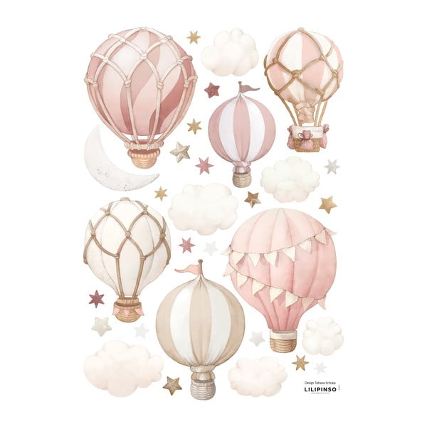 Uzlīmju loksne 30x42 cm Little Hotair Balloons – Lilipinso