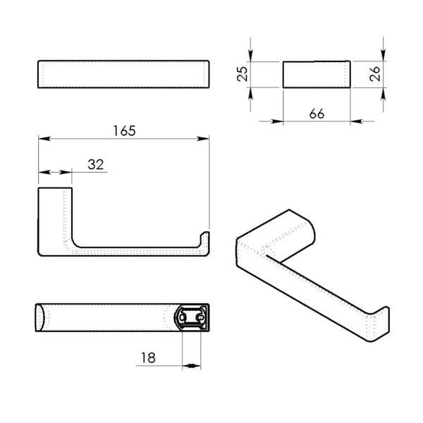 Zelta krāsas metāla sienas tualetes papīra turētājs Gedy Pirenei – Sapho-image-3