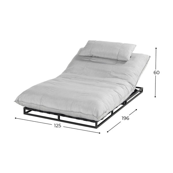 Gaiši pelēks metāla/polsterēts dārza zvilnis Emma – Hartman-image-2