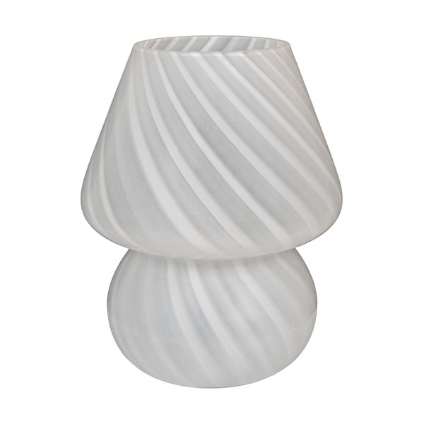 Balta LED galda lampa ar stikla abažūru (augstums 19,5 cm) Alton – House Nordic