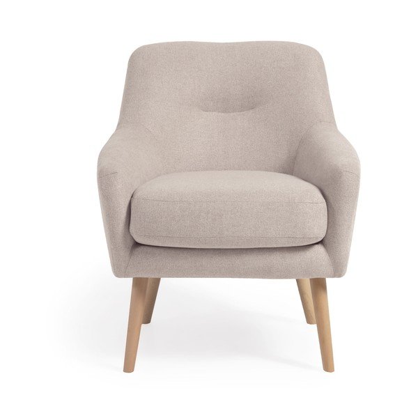 Bēšs atpūtas krēsls Candela – Kave Home