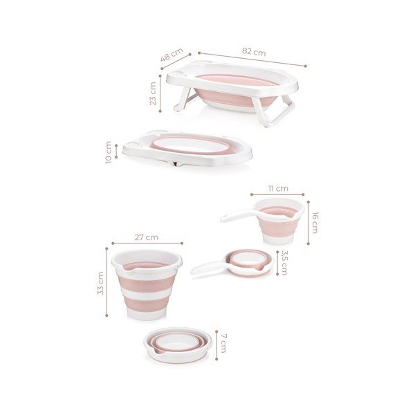 Balta/rozā vanna 48x82 cm – Foutastic-image-1