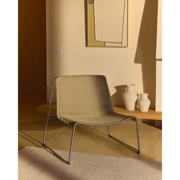 Bēšs dārza atpūtas krēsls Tavari – Kave Home-image-2