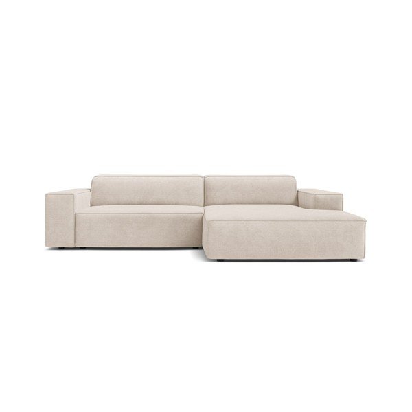 Krēmkrāsas modulārais stūra dīvāns (ar labo stūri/ar zvilni) Jodie – Micadoni -image-1
