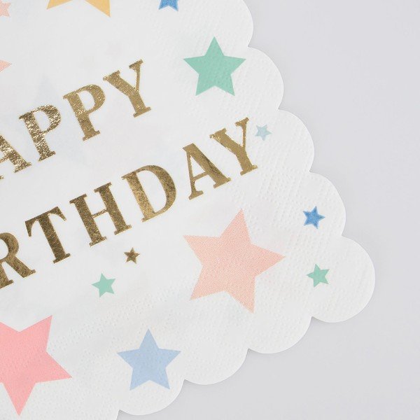 Papīra salvetes (16 gab.) Happy Birthday – Meri Meri-image-1