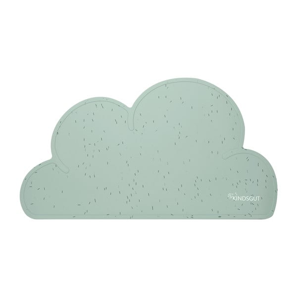 Gaiši zaļš silikona paliktnis Kindsgut Cloud, 49 x 27 cm