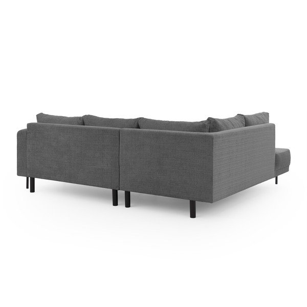 Tumši pelēks stūra dīvāns no šenila auduma (ar kreiso stūri/L veida) Mauris  – Ropez-image-3