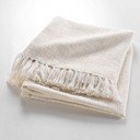 Krēmkrāsas pleds no kokvilnas maisījuma 125x150 cm Ziggy – douceur d'intérieur