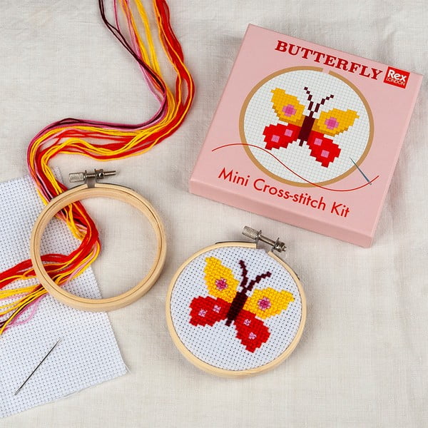 Radošais komplekts Cross-stitch Kit Butterfly – Rex London-image-1
