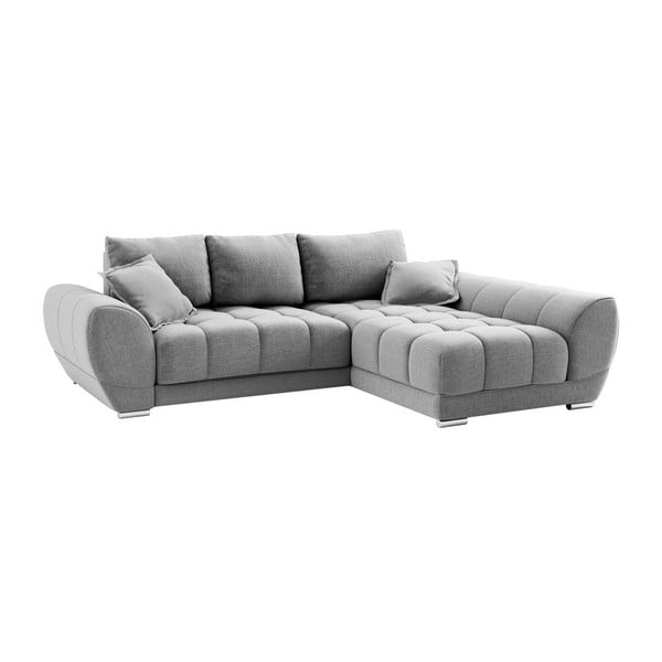 Gaiši pelēks Windsor & Co Sofas Cloudlet dīvāns, labais stūris