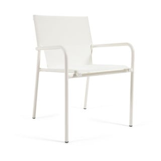 Balts alumīnija dārza krēsls Kave Home Zaltana