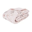 Rozā stepēts gultas pārklājs ar ziedu motīvu Catherine Lansfield Canterbury Rose, 220 x 230 cm