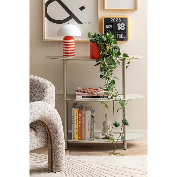 Pelēks metāla plaukts 90x82x28 cm Riqueza – Leitmotiv-image-4