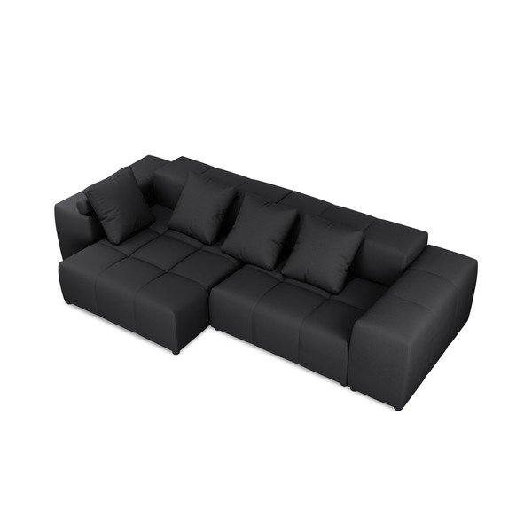 Melns stūra dīvāns (maināms stūris) Rome – Cosmopolitan Design -image-4