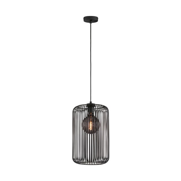 Melna piekaramā lampa ar metāla abažūru ø 25 cm Cage – Fischer & Honsel