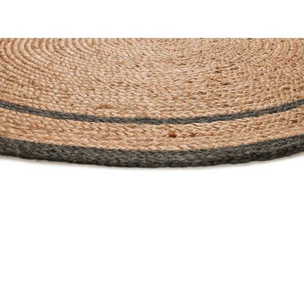 Pelēks/dabīga toņa apaļš paklājs ø 120 cm Mahon – Universal-image-3