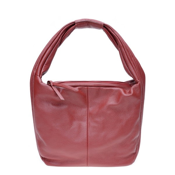 Sarkana ādas somiņa ar 2 kabatām Isabella Rhea