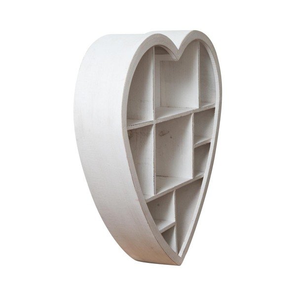 Crido Consulting Koka sienas grāmatu plaukts Heart, 61 x 60 cm-image-2