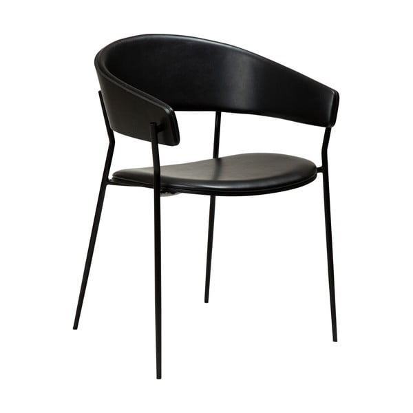 Matēts melns mākslīgās ādas krēsls Crib – DAN-FORM Denmark