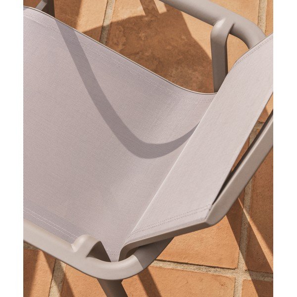 Bēšs/pelēkbrūns dārza krēsls Canea – Kave Home-image-1