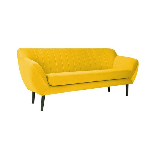 Dzeltens samta dīvāns Mazzini Sofas Toscane, 188 cm-image-2